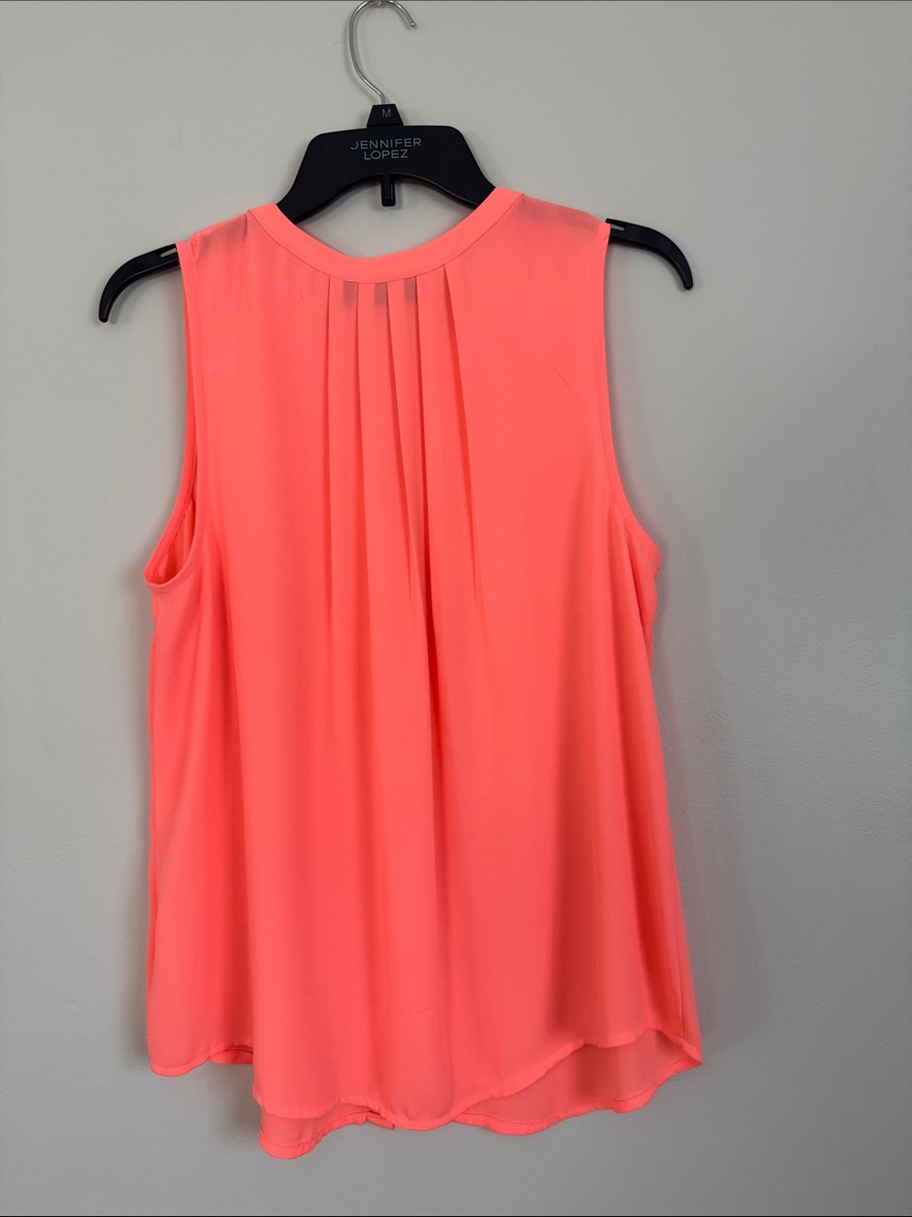 Apt. 9 Vibrant Coral Sleeveless Button-Front Top - Picture 3 of 5